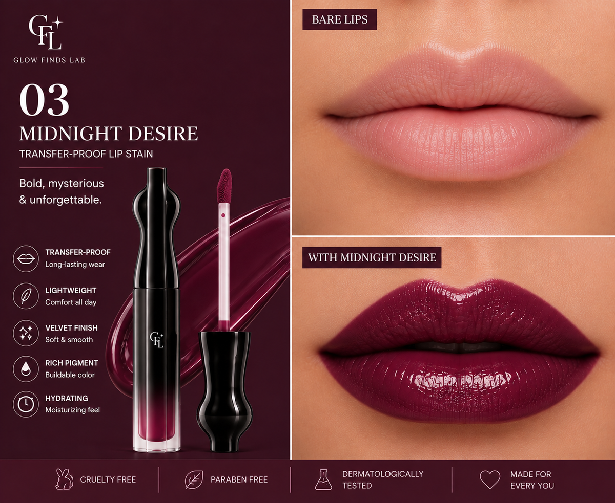 Glow Finds Lab Velvet Lip Stain Transfer-Proof • Waterproof • All-Day Wear