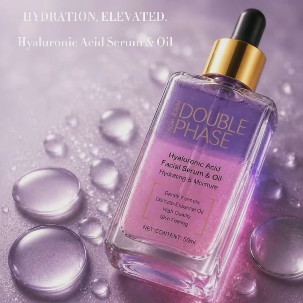 Title  DOUBLE PHASE Hyaluronic Acid Facial Serum & Oil | Deep Hydration & Moisturizing | 30ml